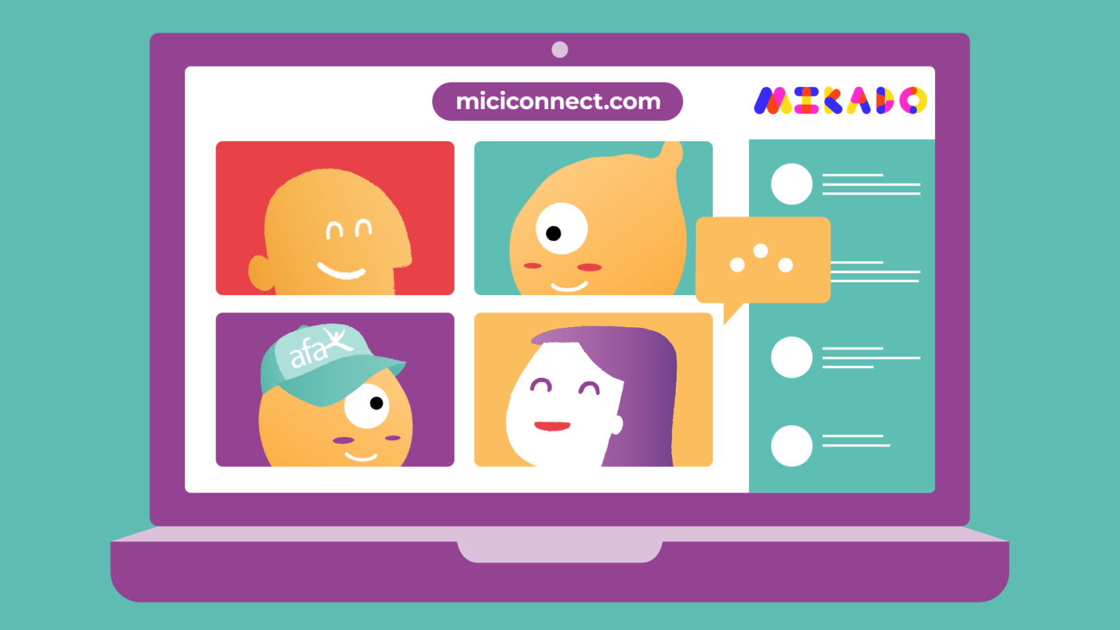 MICI, people having a conversation on MICIConnect