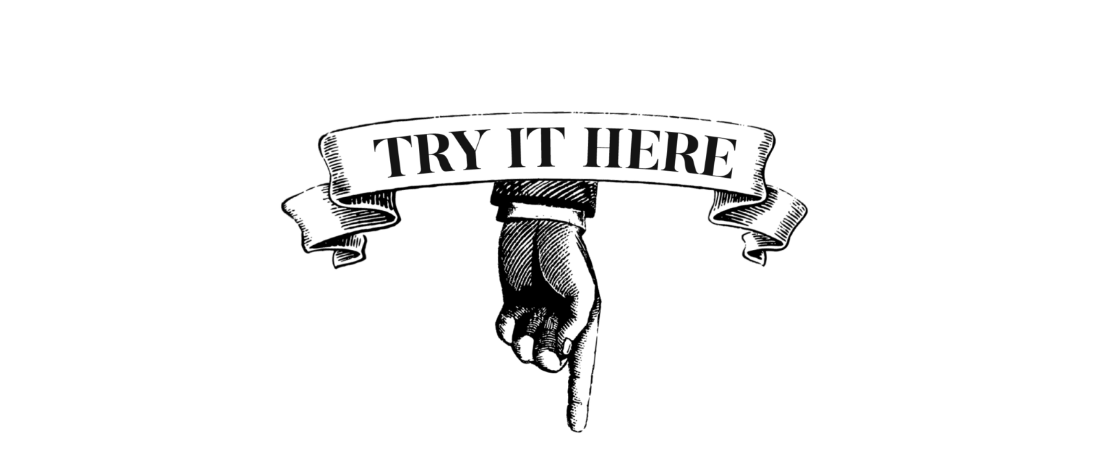 a hand pointing down to try butler pro